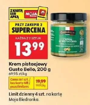 Krem pistacjowy Gusto Bello