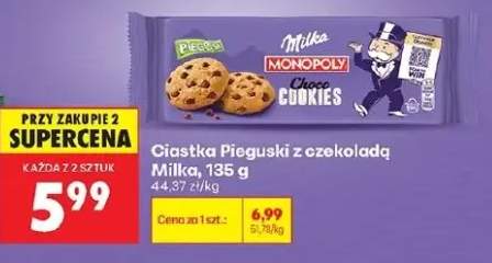 Ciastka Pieguski z czekoladą Milka