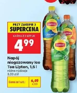Napój niegazowany Ice Tea Lipton 1,5l