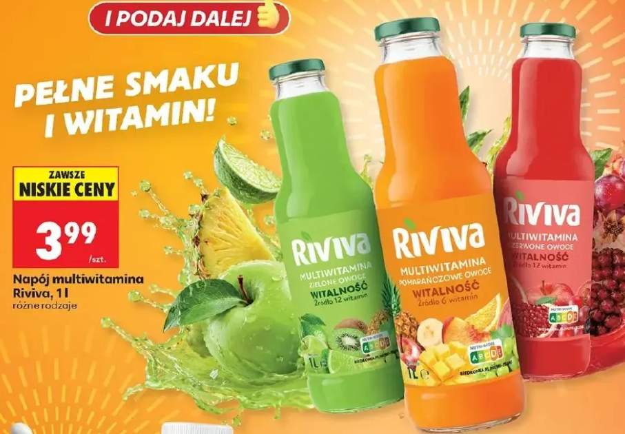 Napój multiwitamina Riviva zielone owoce