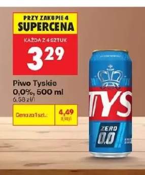 Piwo bezalkoholowe Tyskie 0,0%