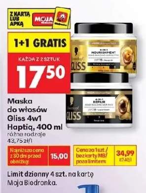 Maska do włosów Gliss 4w1 Haptiq