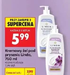 Kremowy żel pod prysznic Linda Satynowa Bawełna