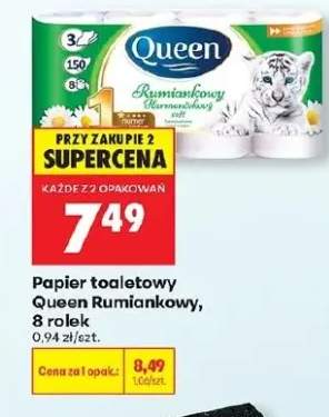Papier toaletowy Queen Rumiankowy 8 rolek