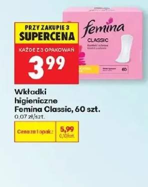 Wkładki higieniczne Femina Classic 60szt.