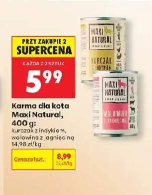 Karma dla kota Maxi Natural kurczak z indykiem