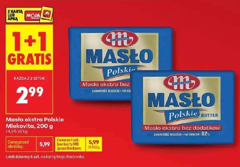 Masło ekstra Polskie Mlekovita