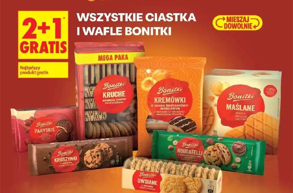 Ciastka Paryskie o smaku wiśniowym Bonitki