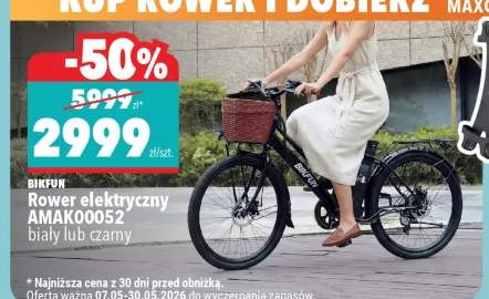 Rower elektryczny BIKFUN AMAK00052 czarny