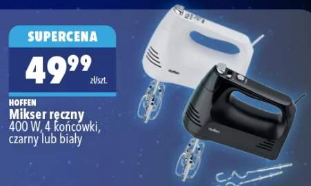 Mikser ręczny HOFFEN 400W 4 końcówki czarny