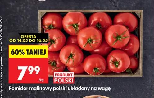 Pomidor malinowy polski układany na wagę