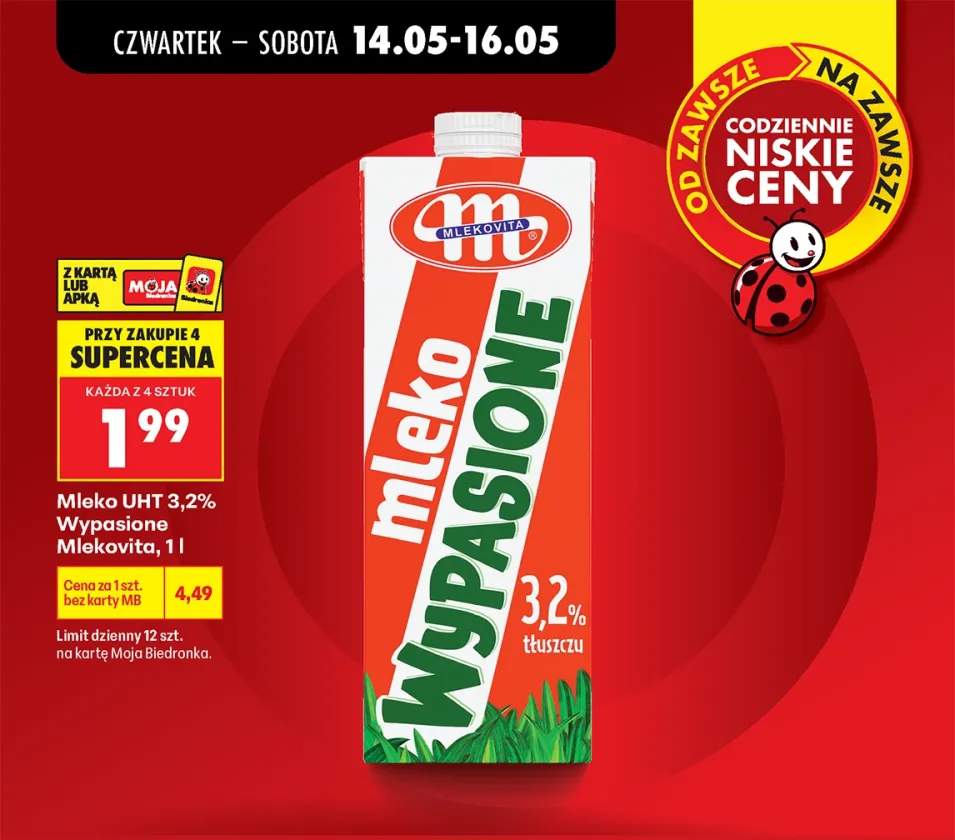 Mleko UHT 3,2% Wypasione Mlekovita