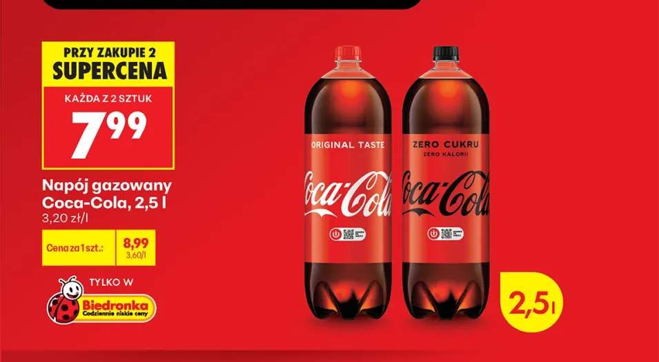 Napój gazowany Coca-Cola Zero Cukru