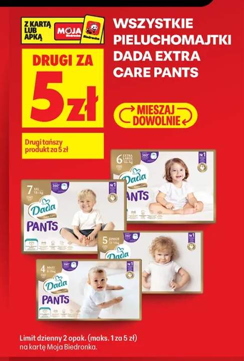 Pieluchomajtki Dada Extra Care Pants 6 Extra Large