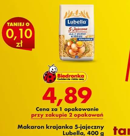 Makaron krajanka 5-jajeczny Lubella