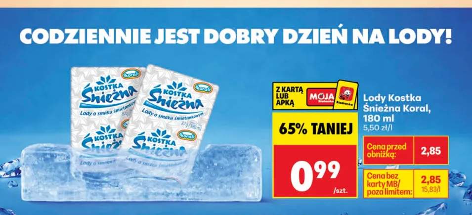 Lody Kostka Śnieżna Koral