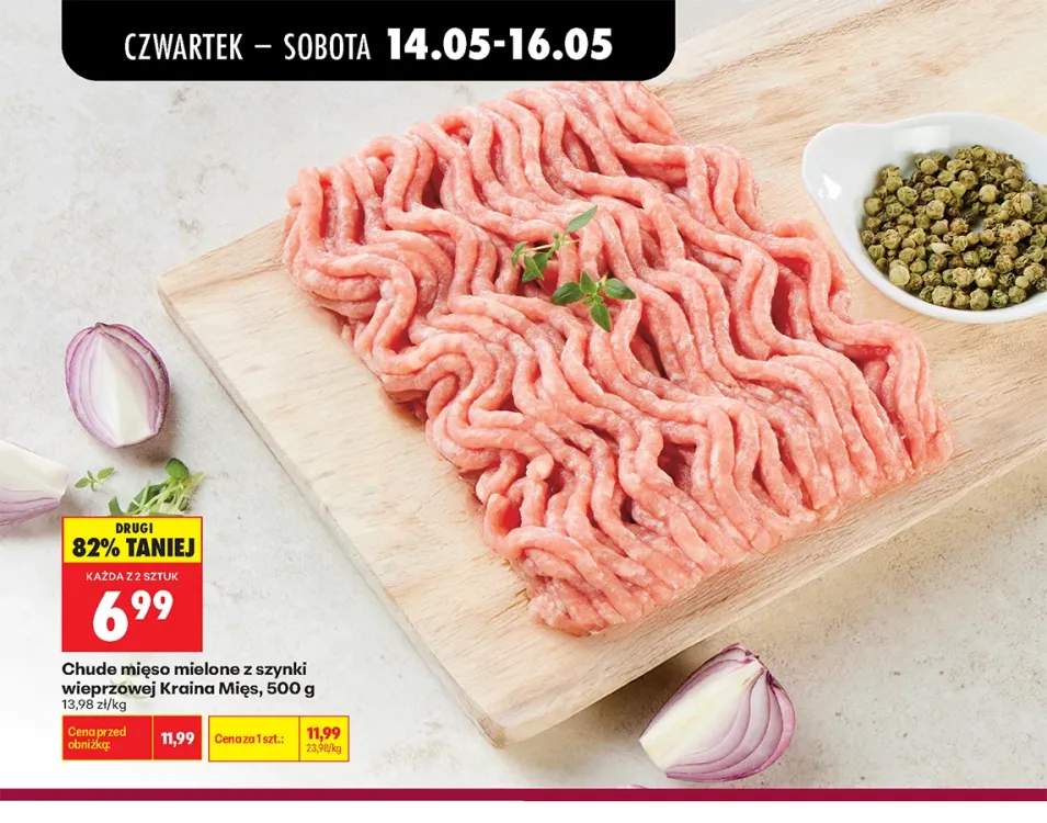 Chude mięso mielone z szynki wieprzowej Kraina Mięs