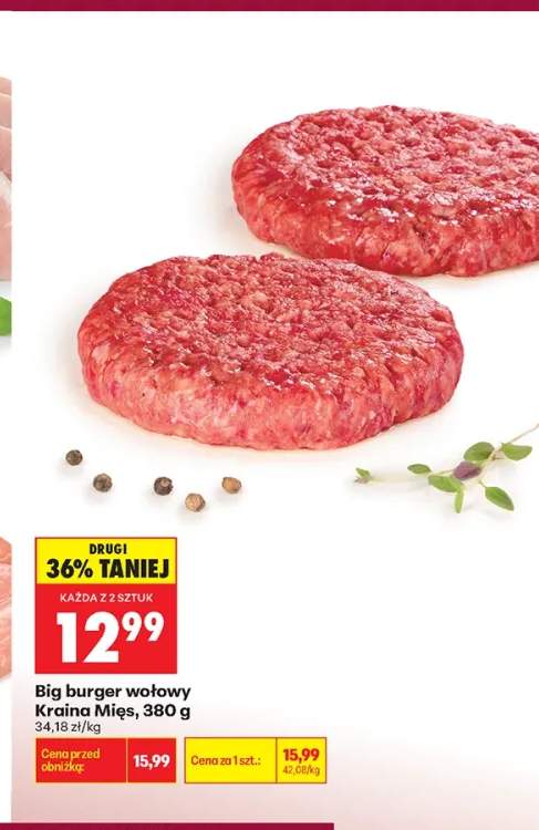 Big burger wołowy Kraina Mięs