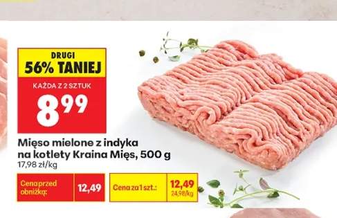 Mięso mielone z indyka na kotlety Kraina Mięs