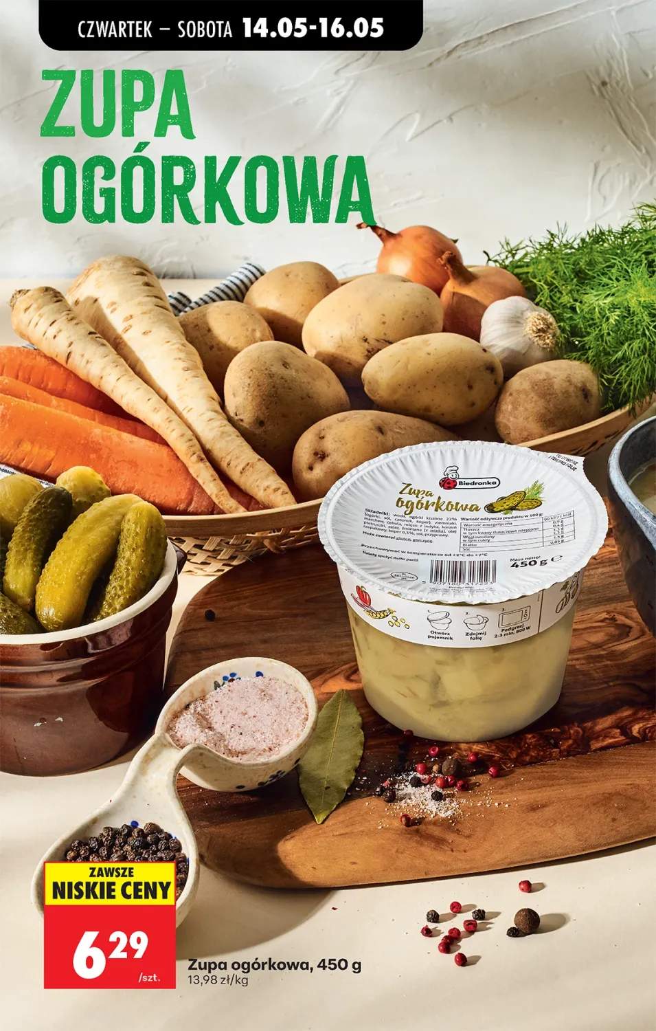 Zupa ogórkowa Biedronka