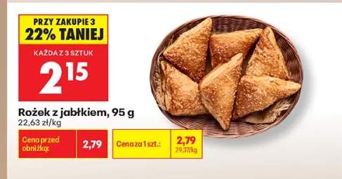 Rożek z jabłkiem