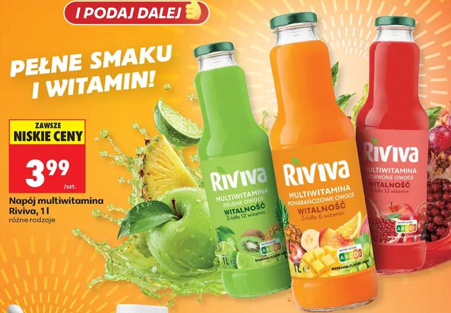 Napój multiwitamina Riviva zielone owoce