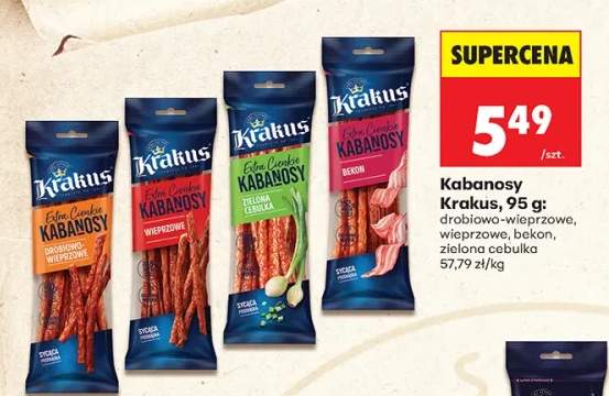 Kabanosy zielona cebulka Krakus