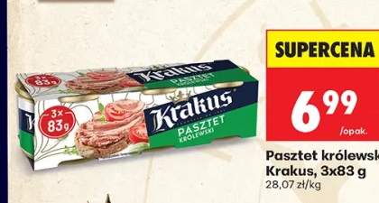 Pasztet królewski Krakus 3-pak 83g