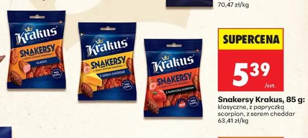 Snakersy z serem cheddar Krakus
