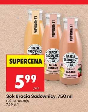 Sok Bracia Sadownicy letnie jabłko z cytryną i rabarbarem