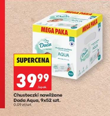 Chusteczki nawilżane Dada Pure Care Aqua 9-pak 52szt.