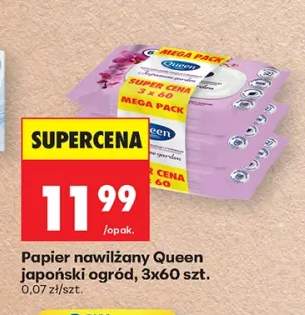 Papier nawilżany Queen japoński ogród 3-pak 60szt.