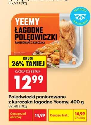 Polędwiczki panierowane z kurczaka łagodne Yeemy 400g