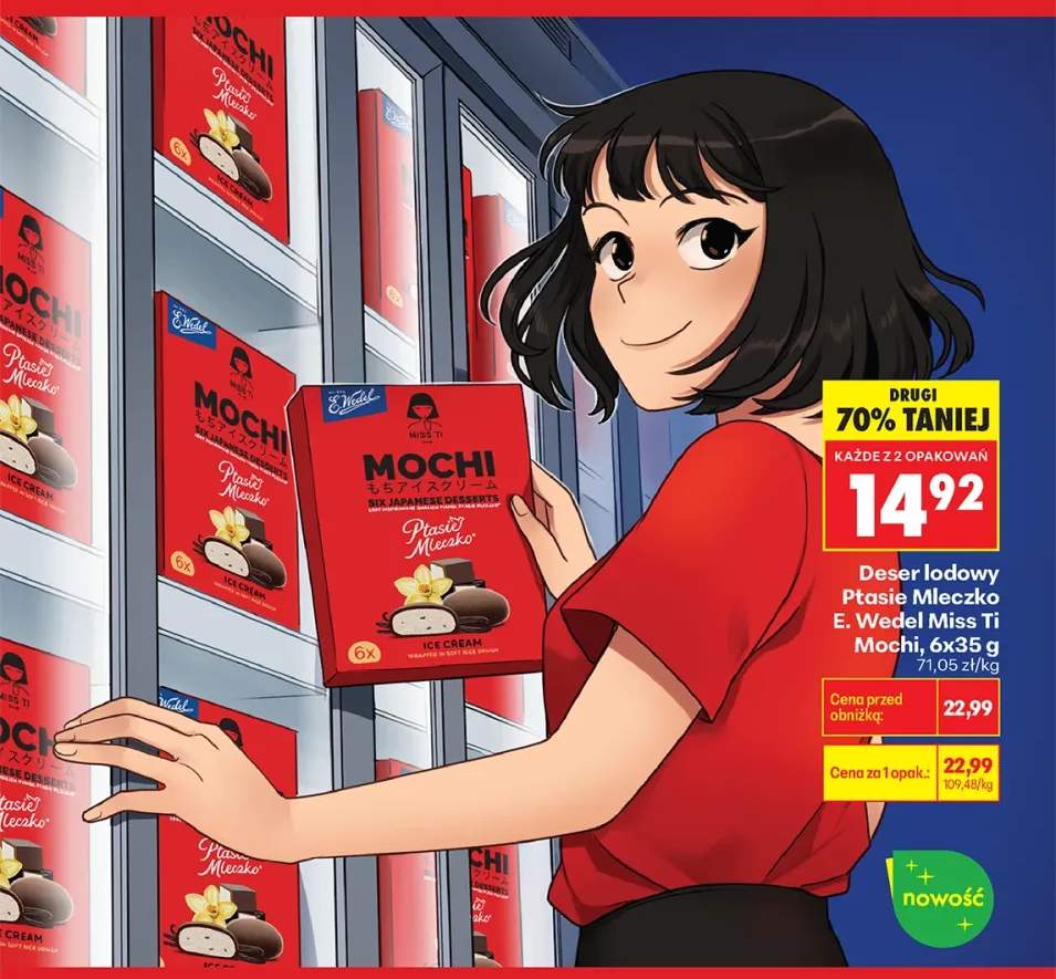 Deser lodowy Ptasie Mleczko E. Wedel Miss Ti Mochi 6-pak 35g