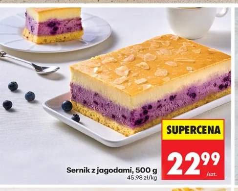 Sernik z jagodami