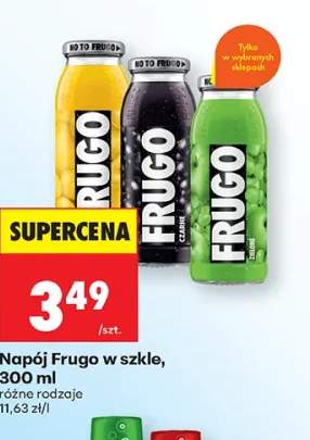 Napój Frugo w szkle