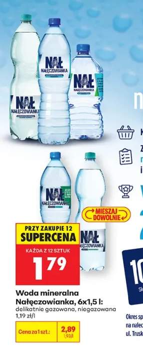 Woda mineralna Nałęczowianka delikatnie gazowana