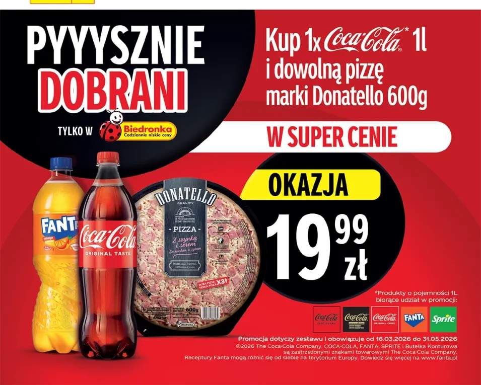 Zestaw Pizza Donatello 600g + Napój gazowany Sprite 1l