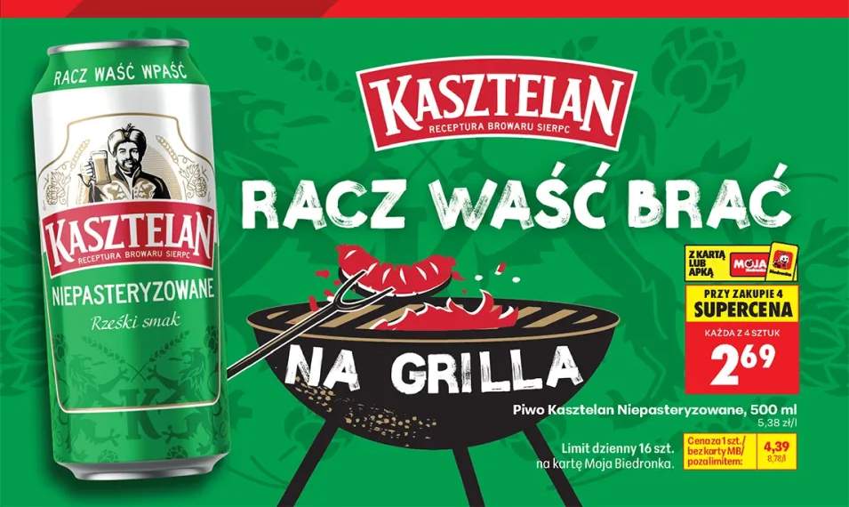 Piwo Kasztelan Niepasteryzowane