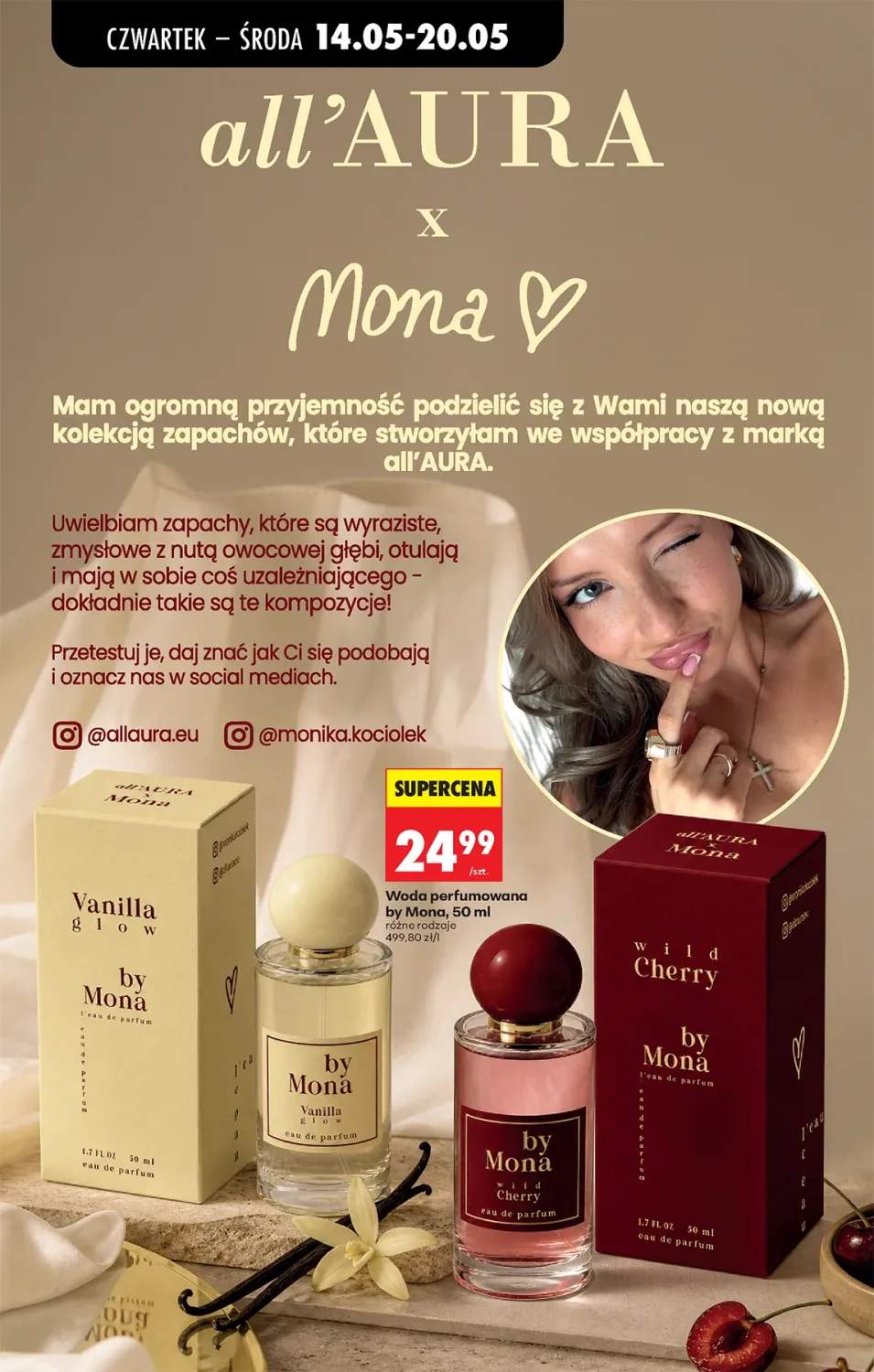 Woda perfumowana all'AURA by Mona Vanilla glow