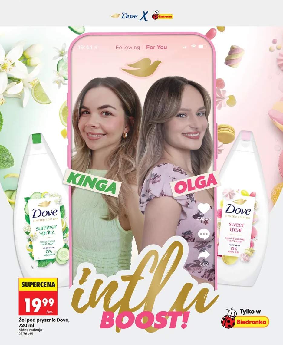 Żel pod prysznic Dove summer spritz 720ml