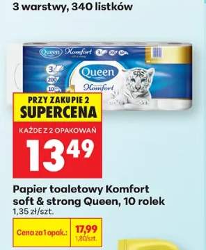 Papier toaletowy Komfort soft & strong Queen 10 rolek