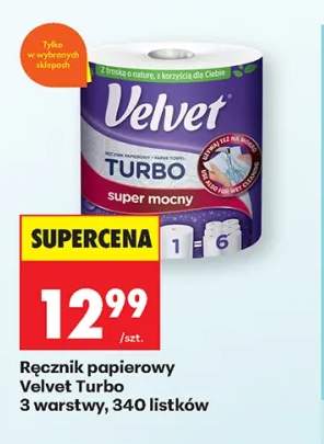 Ręcznik papierowy Velvet Turbo 3 warstwy 340 listków