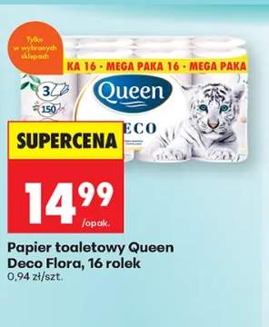 Papier toaletowy Queen Deco Flora 16 rolek