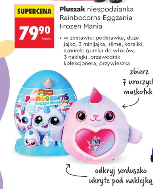 Pluszak niespodzianka Rainbocorns Eggzania Frozen Mania