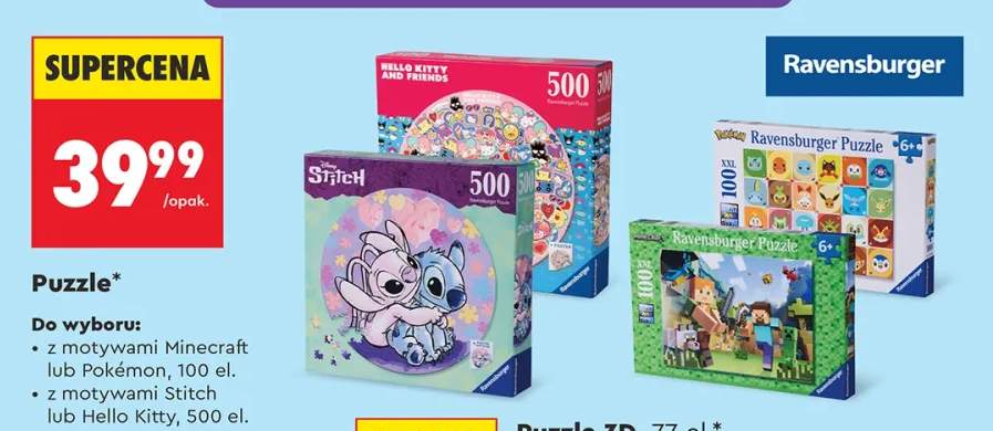 Puzzle Ravensburger z motywami Stitch 500 el.