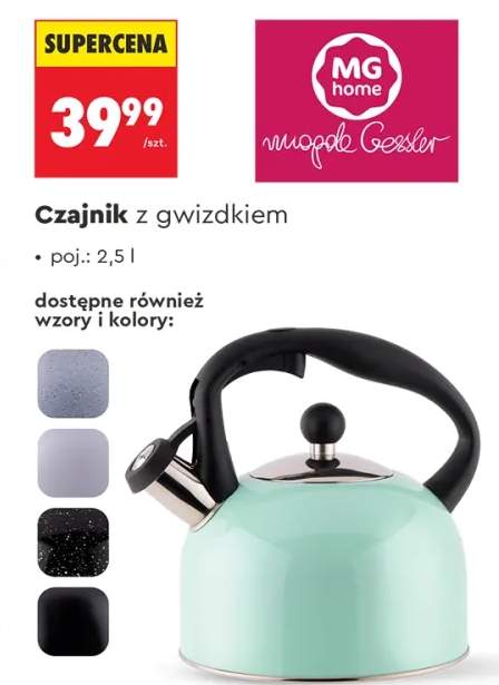 Czajnik z gwizdkiem MG Home Magda Gessler 2,5l
