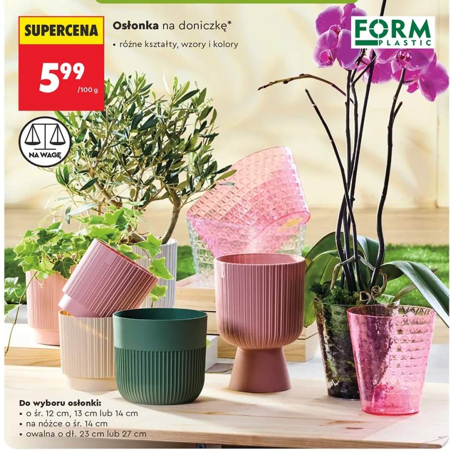 Osłonka na doniczkę FORM PLASTIC o śr. 12cm