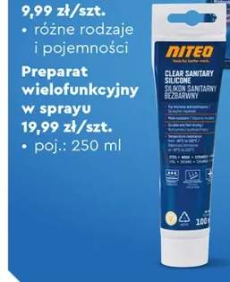 Silikon sanitarny bezbarwny NITEO