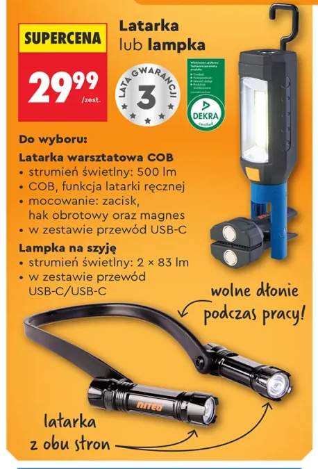 Latarka warsztatowa COB NITEO